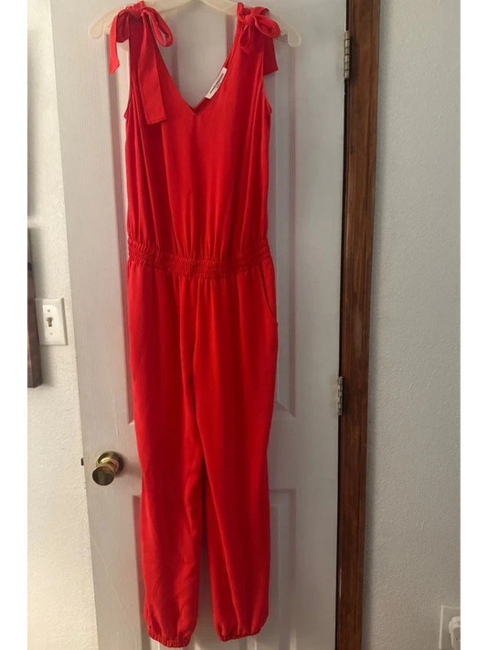 Amanda Uprichard New York Red Coral Jumpsuit Size